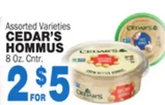 Bravo Supermarkets Cedar's hommus offer