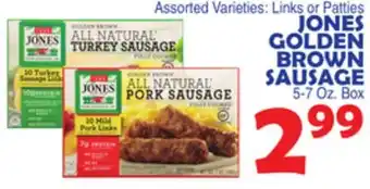 Bravo Supermarkets Jones golden brown sausage offer