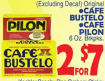 Bravo Supermarkets Cafe bustelo, cafe pilon offer