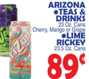 Bravo Supermarkets Arizona, teas & drinks 23 oz. cans offer