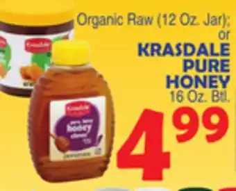 Bravo Supermarkets Krasdale pure honey 16 oz. btl offer