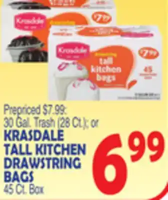 Bravo Supermarkets Krasdale tall kitchen drawstring bags offer