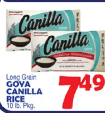 Bravo Supermarkets Goya canilla rice offer