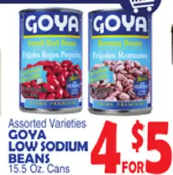 Bravo Supermarkets Goya low sodium beans offer
