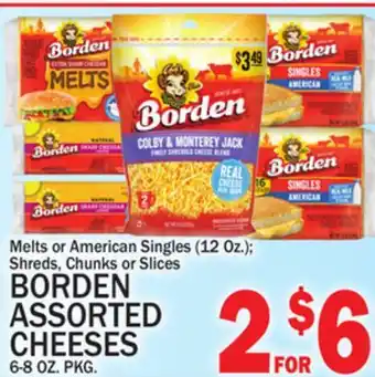 C Town Borden assorted cheeses 6-8 oz. pkg offer