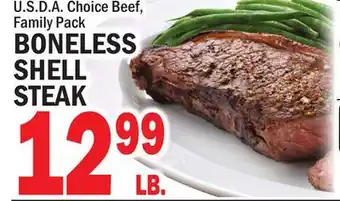 C Town Boneless shell steak offer