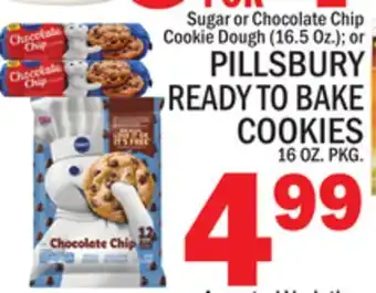 C Town Pillsbury ready to bake cookies 16 oz. pkg offer