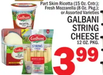 C Town Galbani string cheese 12 oz. pkg offer