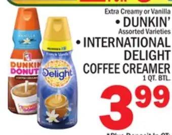C Town • dunkin' international delight coffee creamer offer