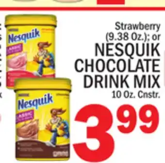 C Town Nesquik chocolate drink mix 10 oz. cnstr offer