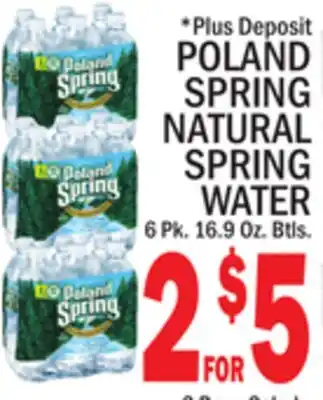C Town Poland spring natural spring water offer