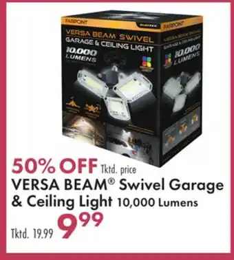 Boscov's Versa beam swivel garage & ceiling light offer