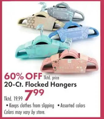 Boscov's 20-ct. flocked hangers offer