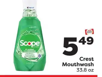 Weis Markets Crest mouthwash offer