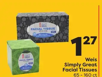 Weis Markets Weis simply great facial tissues offer