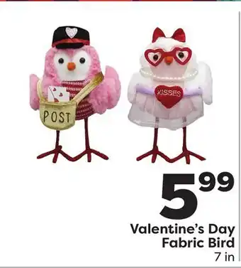 Weis Markets Valentine's day fabric bird offer