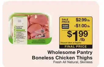 Fairway Store Market Wholesome pantry boneless chicken thighs offer