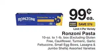 Fairway Store Market Ronzoni pasta offer