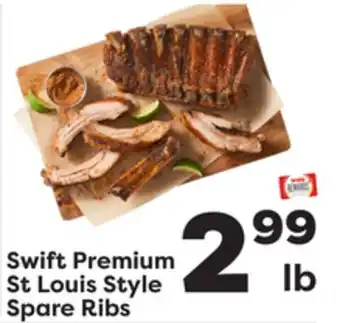 Weis Markets Swift premium st louis style spare ribs offer