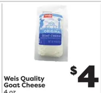 Weis Markets Weis quality goat cheese offer