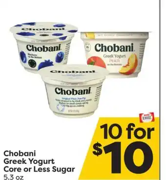 Weis Markets Chobani greek yogurt core or less sugar offer