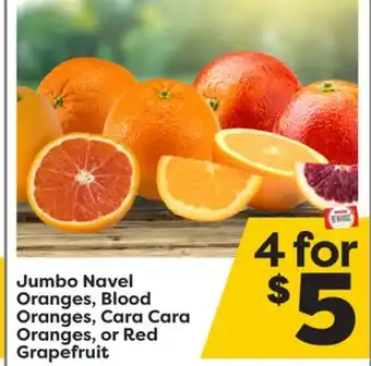 Weis Markets Jumbo navel oranges, blood oranges, cara cara oranges, or red grapefruit offer