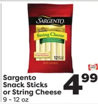 Weis Markets Sargento snack sticks or string cheese offer
