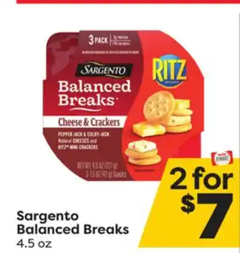 Weis Markets Sargento balanced breaks offer