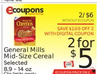 Weis Markets General mills mid-size cereal offer