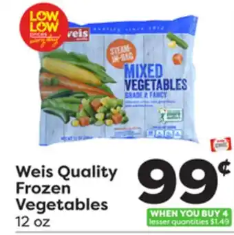 Weis Markets Weis quality frozen vegetables offer