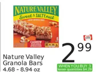 Weis Markets Nature valley granola bars offer