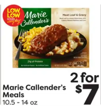 Weis Markets Marie callender's meals offer