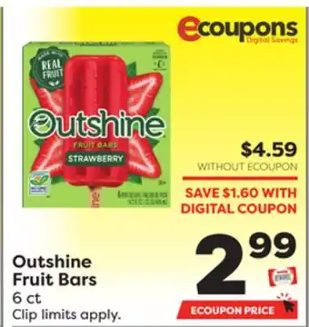 Weis Markets Outshine fruit bars offer