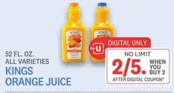 Kings Food Markets Kings orange juice offer