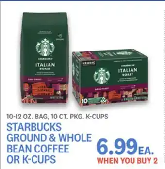 Kings Food Markets Starbucks ground & whole bean coffee or k-cups offer