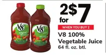ACME V8 100% vegetable juice offer