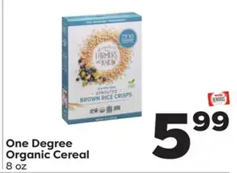 Weis Markets One degree organic cereal offer