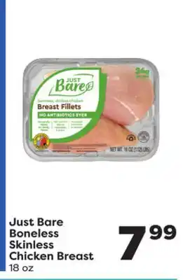 Weis Markets Just bare boneless skinless chicken breast offer