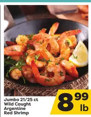 Weis Markets Jumbo 21/25 ct wild caught argentine red shrimp offer