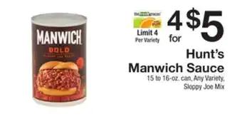 The Fresh Grocer Manwich sauce offer