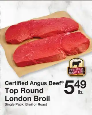 The Fresh Grocer Certified angus beef top round london broil offer