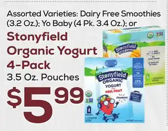 DeCicco & Sons Stonyfield organic yogurt 4-pack offer