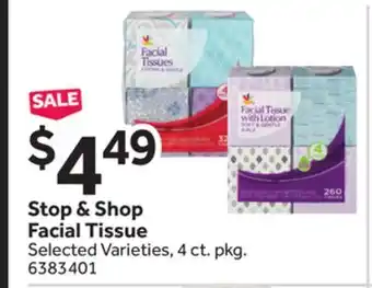 Stop&Shop Stop & shop facial tissue offer