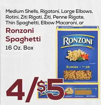 DeCicco & Sons Ronzoni spaghetti offer