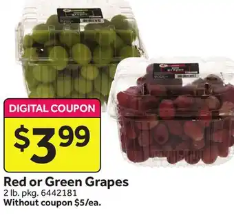 Stop&Shop Red or green grapes offer