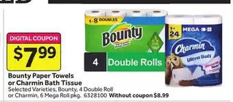 Stop&Shop Bounty paper towels or charmin bath tissue offer