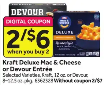 Stop&Shop Kraft deluxe mac & cheese or devour entrée offer