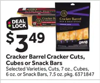Stop&Shop Cracker barrel cracker cuts, cubes or snack bars offer