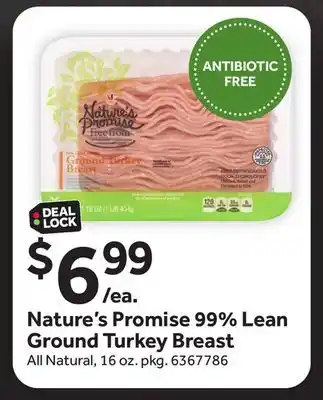 Stop&Shop Nature's promise 99% lean ground turkey breast offer