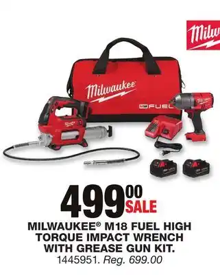 Blain's Farm & Fleet Milwaukee m18 fuel high torque impact wrench with grease gun kit offer